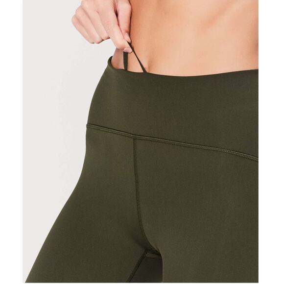 Lululemon Train Times Crop 17" Dark Olive Size 4 NEVER WORN - Picture 6 of 8